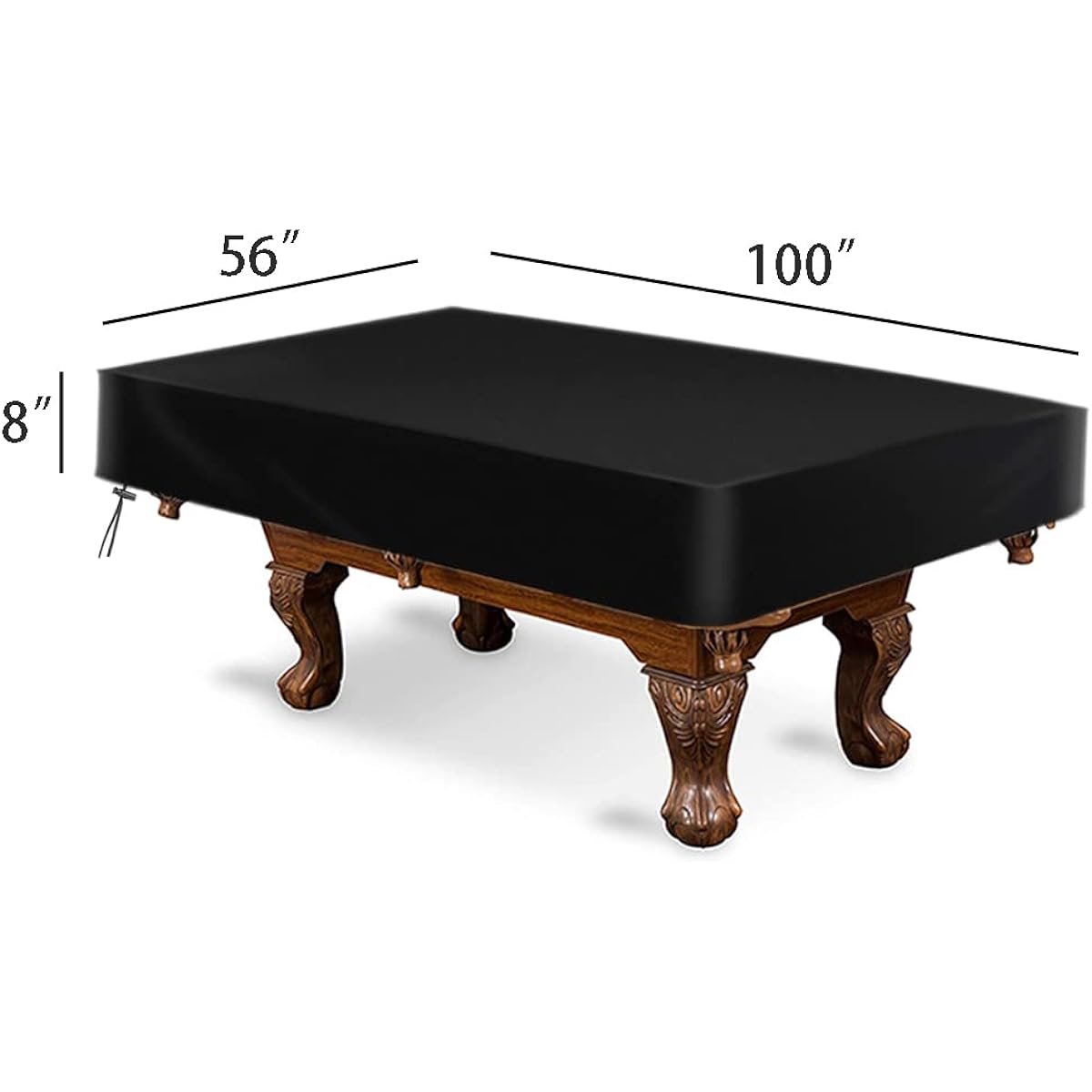 Billiard Pool Table Cover 8ft Waterproof (8ft:100x56x8in)