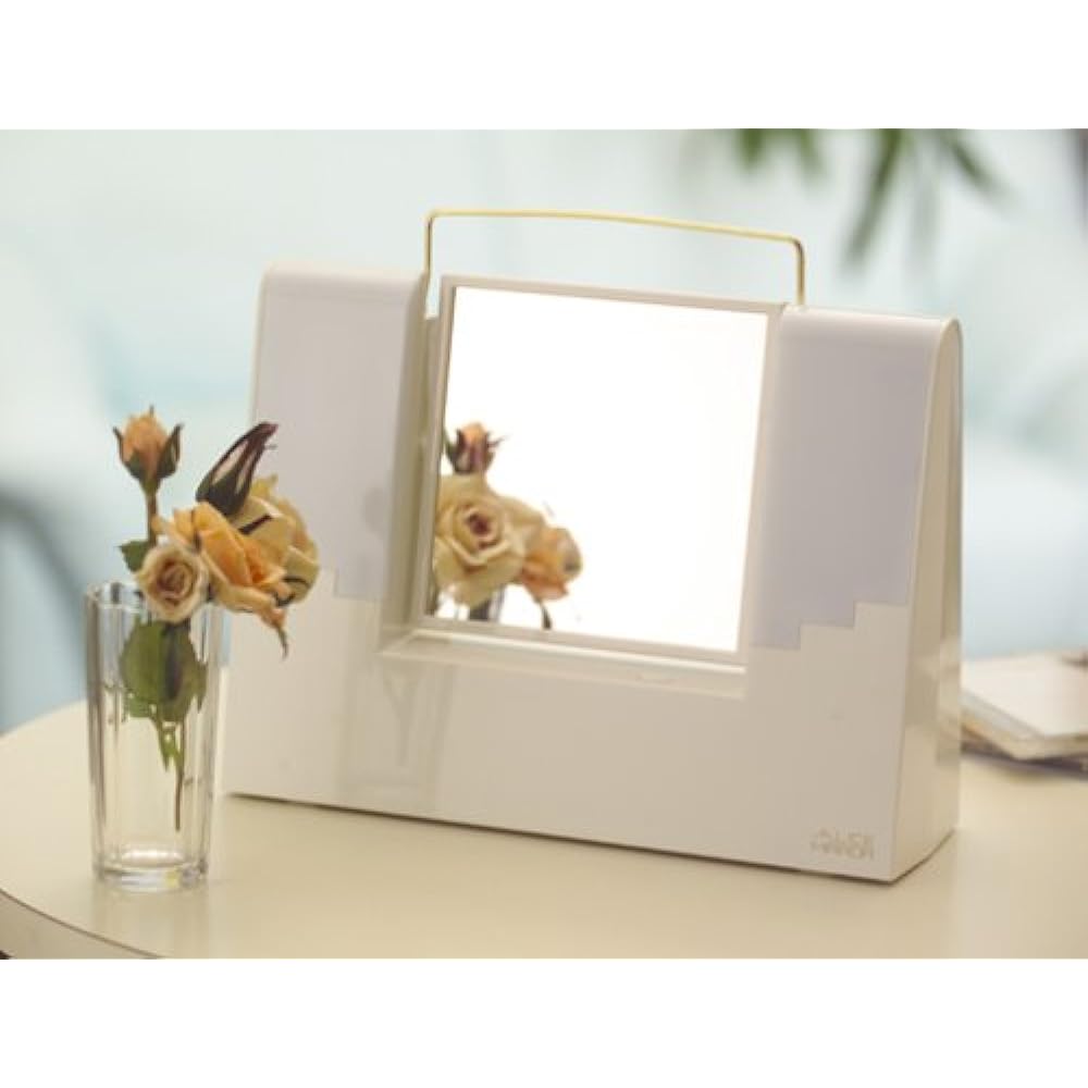 TANICA Illuminated Makeup Mirror [Left and right lights prevent shadows on your face & use a magnifying mirror to check every detail] Alice Mirror White AM-12WH