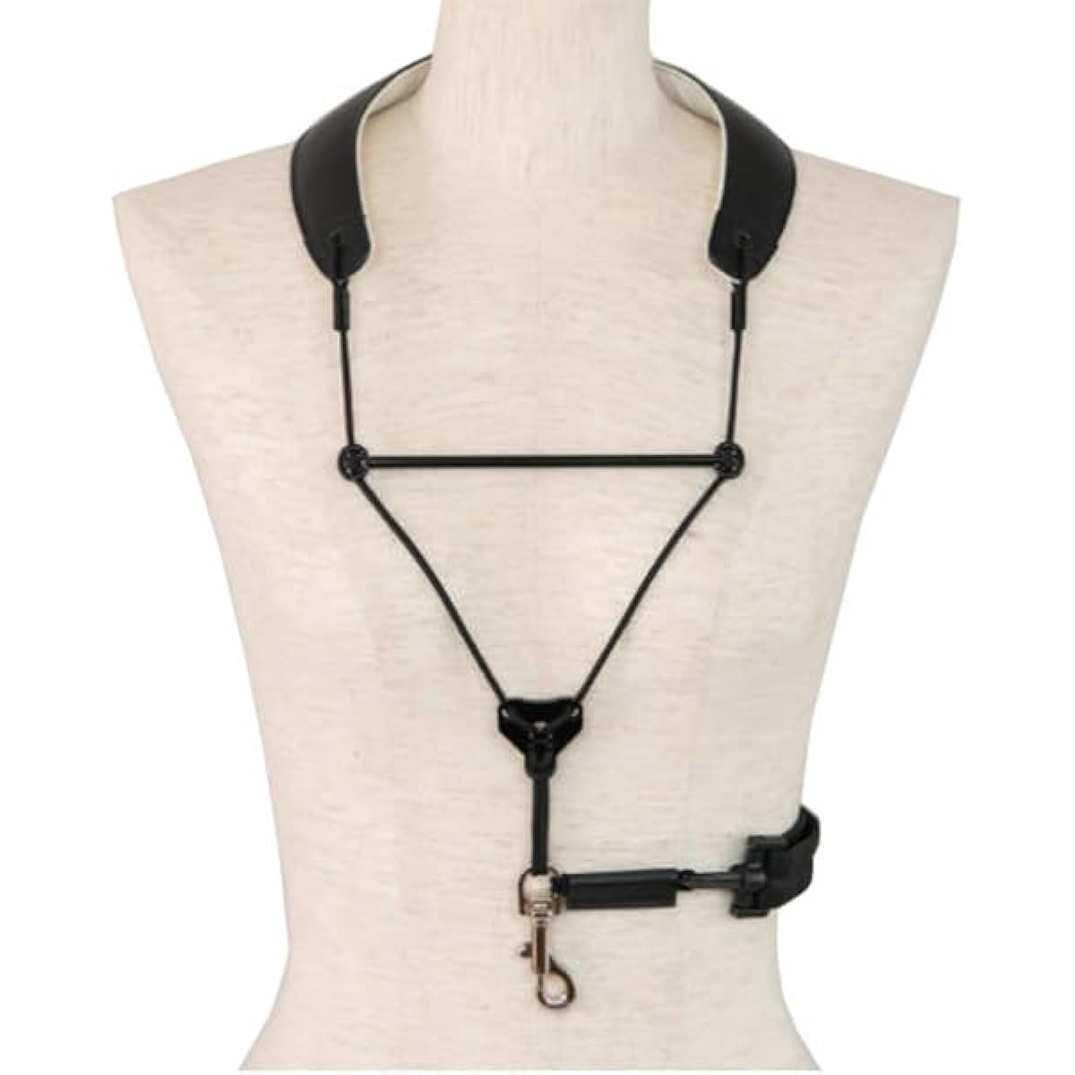 breathtaking LithePremiumII Safety Hook Specifications M Size Black Saxophone Strap Breathtaking