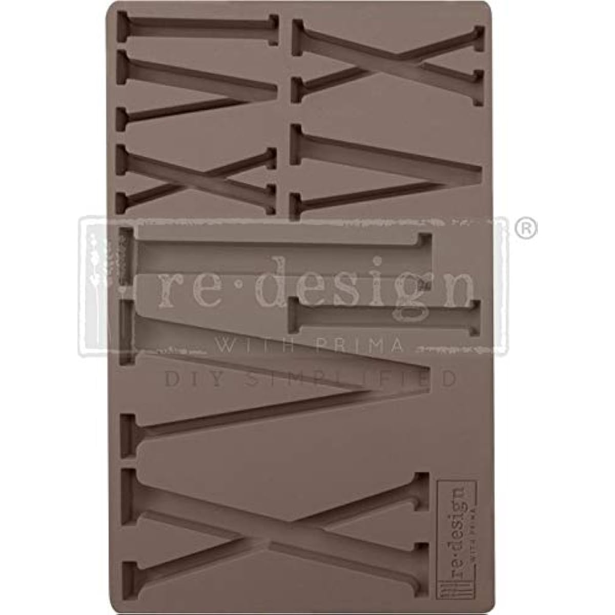 Prima Marketing Re-Design Mould 5"X8"X8mm-Numerals -643270