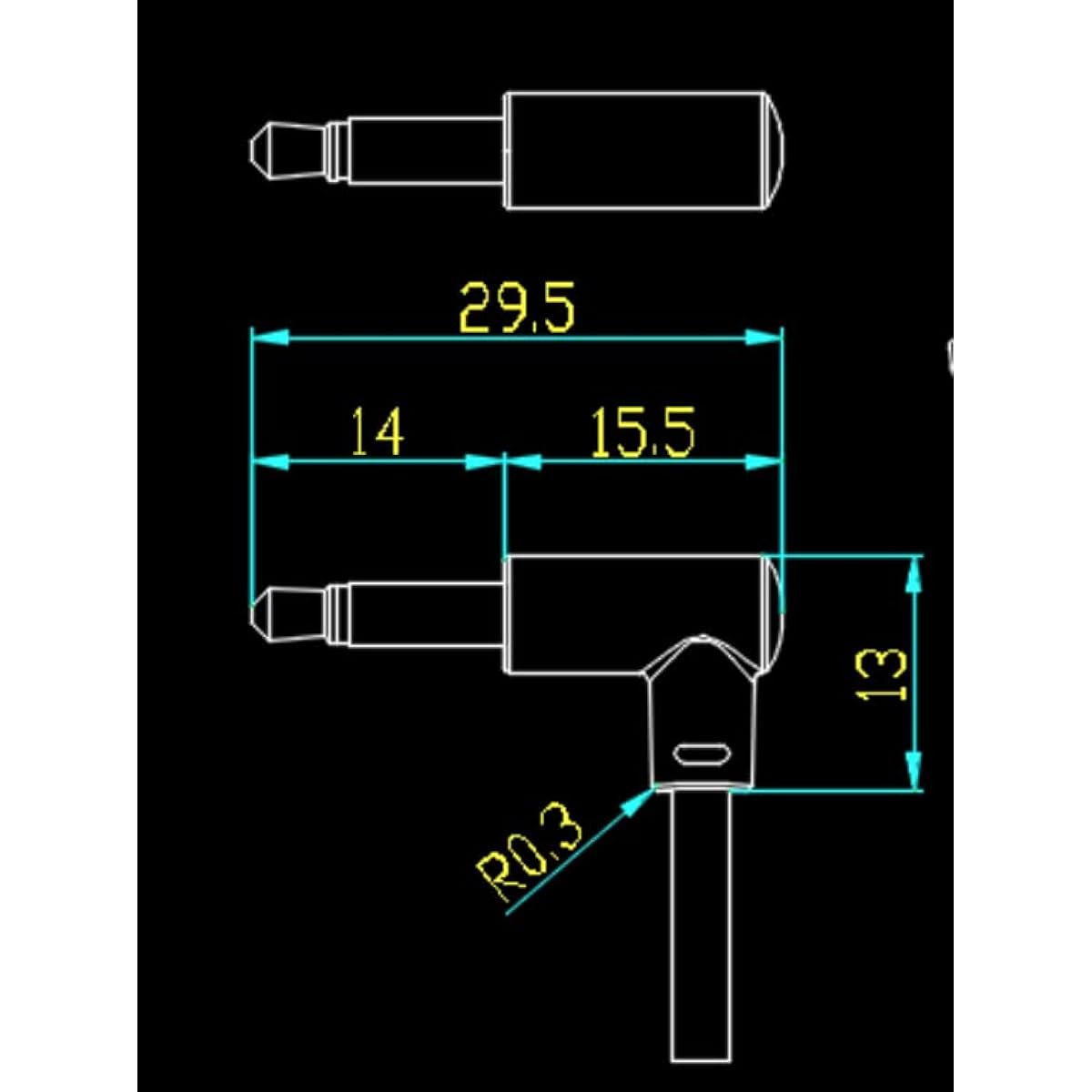 Starving Students Music Supplies Luigis Modular M-PAR L-Shape Eurorack Patch Cable - Purple Cable Package of 5 12" (30cm)