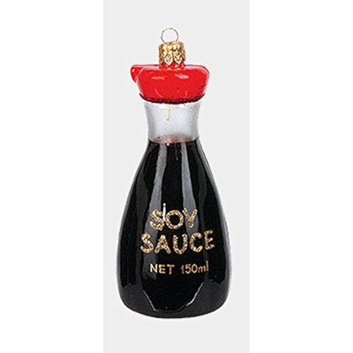 Pinnacle Peak Trading Company Asian Soy Sauce Bottle Blown Glass Christmas Ornament Food Decor
