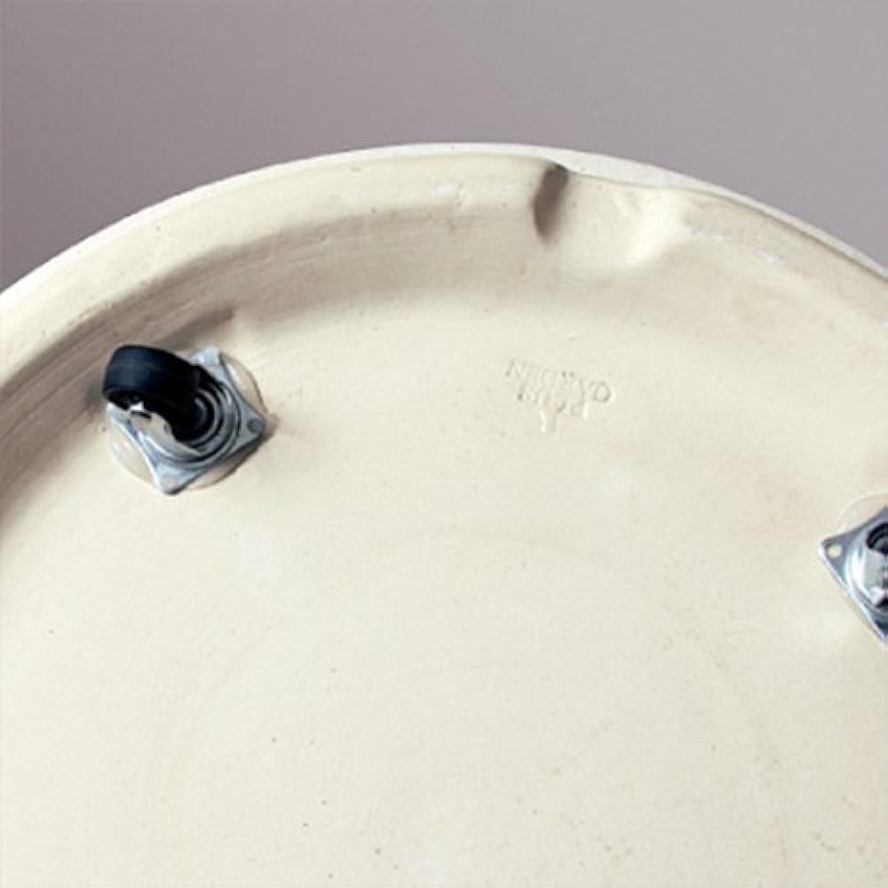 Plus Garden Flowerpot Cover for Column Planter No. 10 with Casters Φ430mm No Bottom Hole Gold Shigaraki Ware 410-06