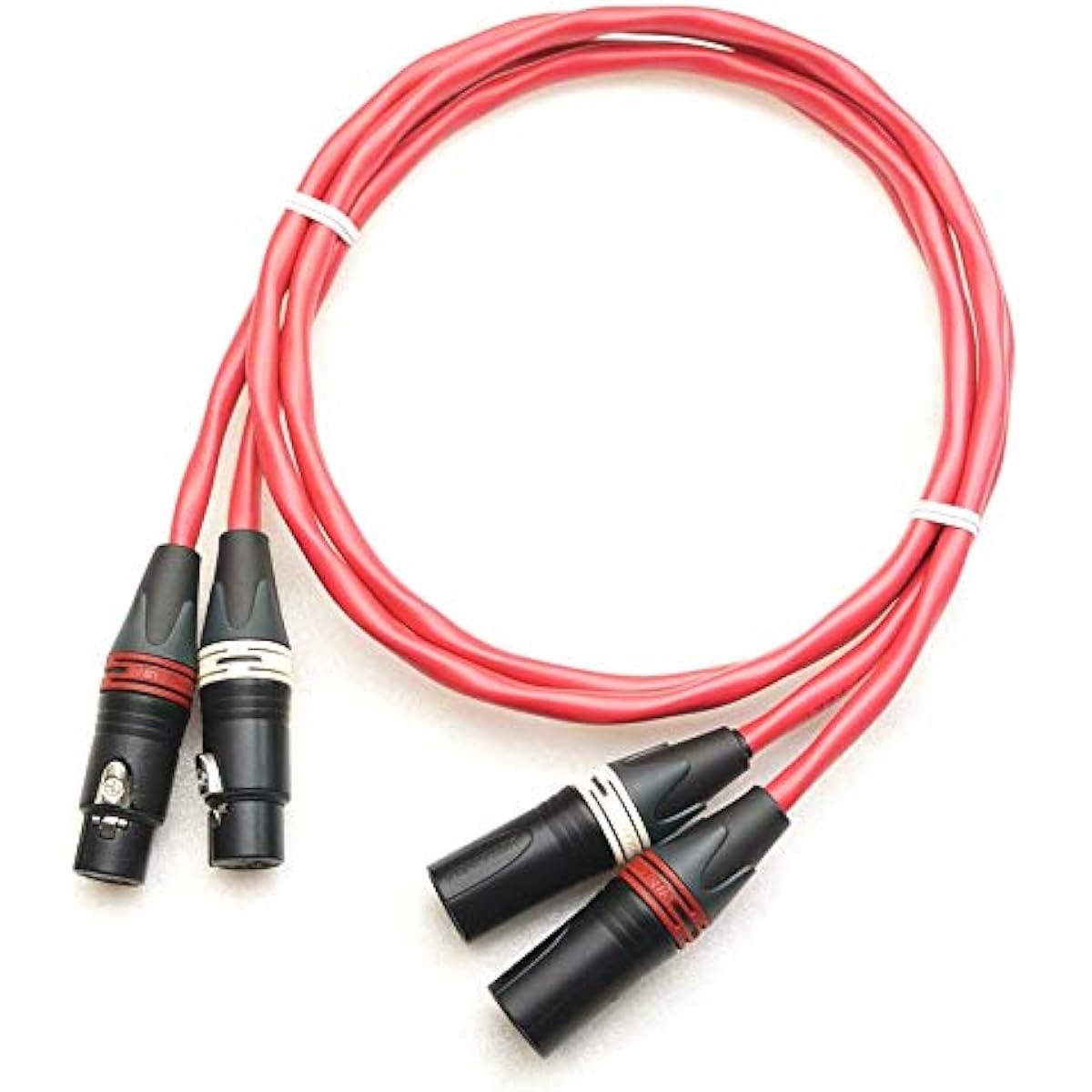 BELDEN 5120FJ Single wire 2 core + drain red and white line 2 pairs gold plated XLR microphone cable (7m)