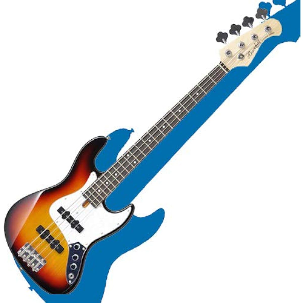 Bacchus Mini Jazz Bass | Bacchus UNIVERSE Series WJB-mini 3TS / Perfect for beginners, women, and guitarists! ! (3TS/3 tone sunburst)