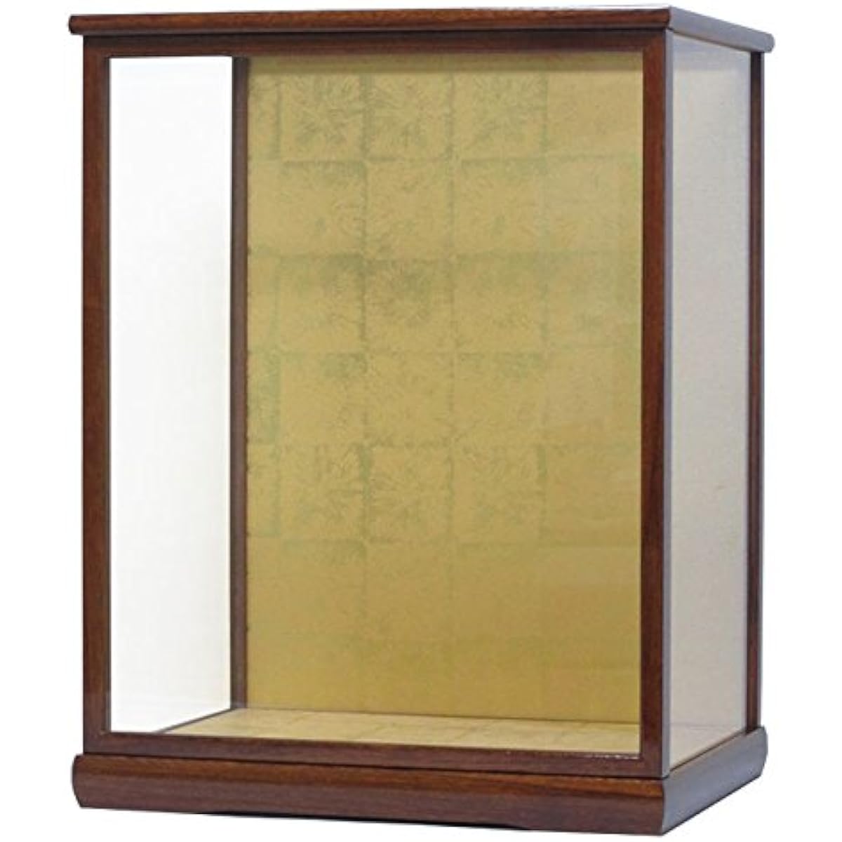 Kyoju doll case, width 30 x depth 24 x height 50 cm (inside dimensions), glass case, wooden, with door, zelkova lacquer, hata doll, children's doll, Japanese doll