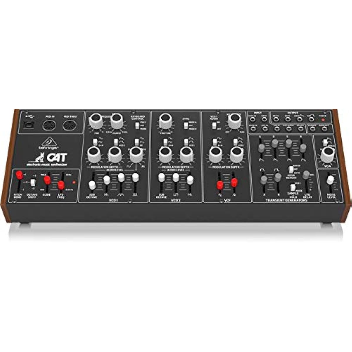 Behringer Analog Synthesizer Duophonic/Paraphonic Eurorack Compatible Semi-Modular Design Patchable CAT black