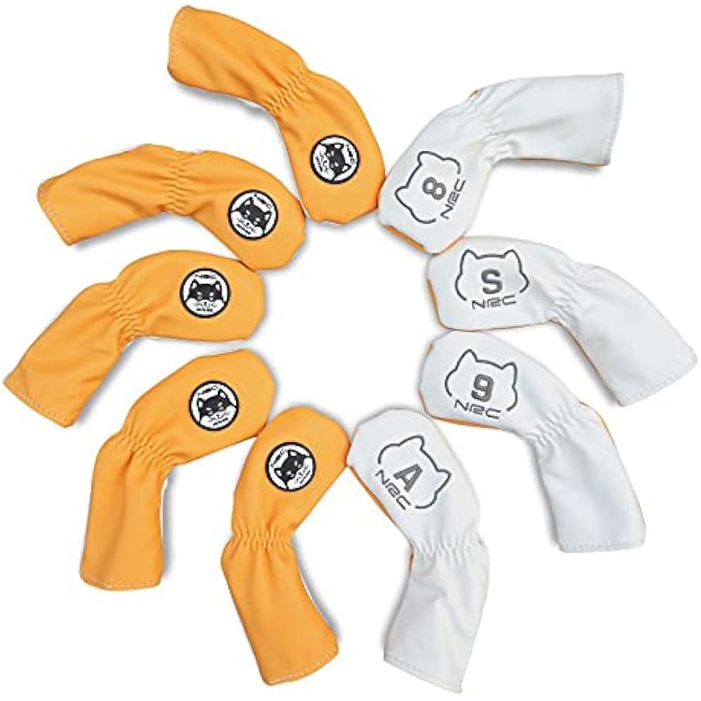 Iron cover 9 piece set with number Akita dog