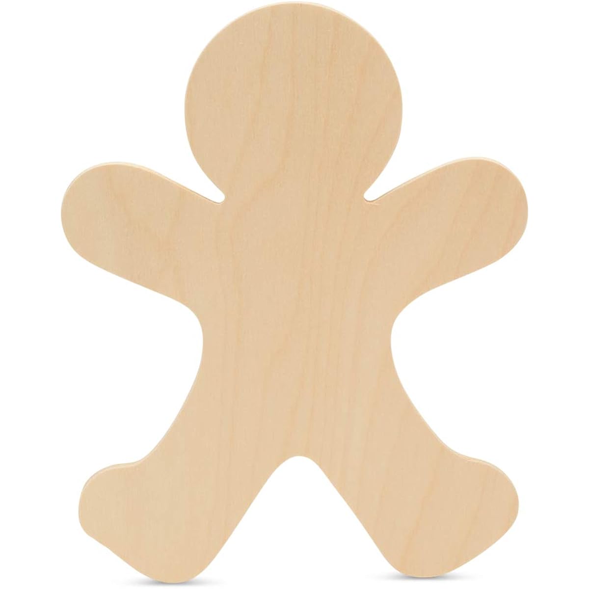 Woodpeckers Gingerbread Man Wooden Cutout - 6" Unfinished Holiday Cutout for Gingerbread Christmas Decorations and Crafts