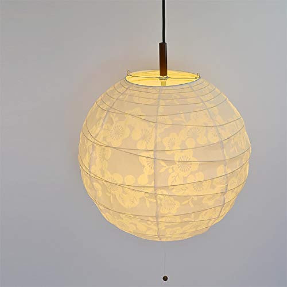 Colorful Design Japanese Lighting Mino Washi Double Lantern Pendant Light 2 Lights [Bulb Sold Separately] PN-45 Openwork Plum Made in Japan Japanese Style Lighting Washi Lighting PN2-45