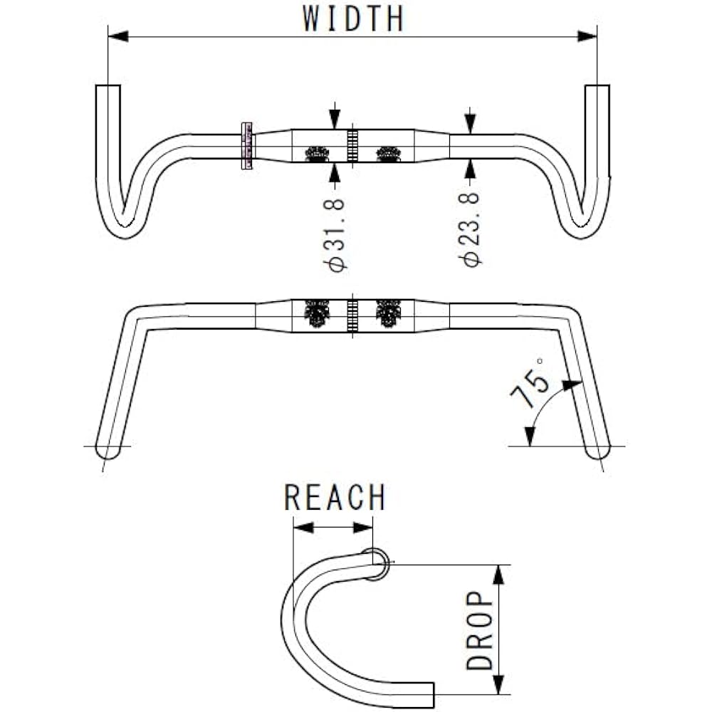 Nitto M137 SSB Handlebar Bar Clamp Diameter: 31.8mm Drop Handle