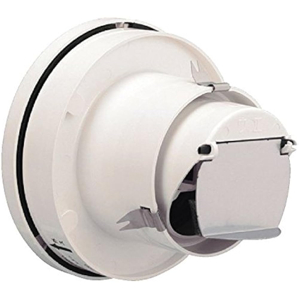 Shinkyowa Round Push Type Register with Supercharging Prevention Mechanism SRRM-100 Silver White