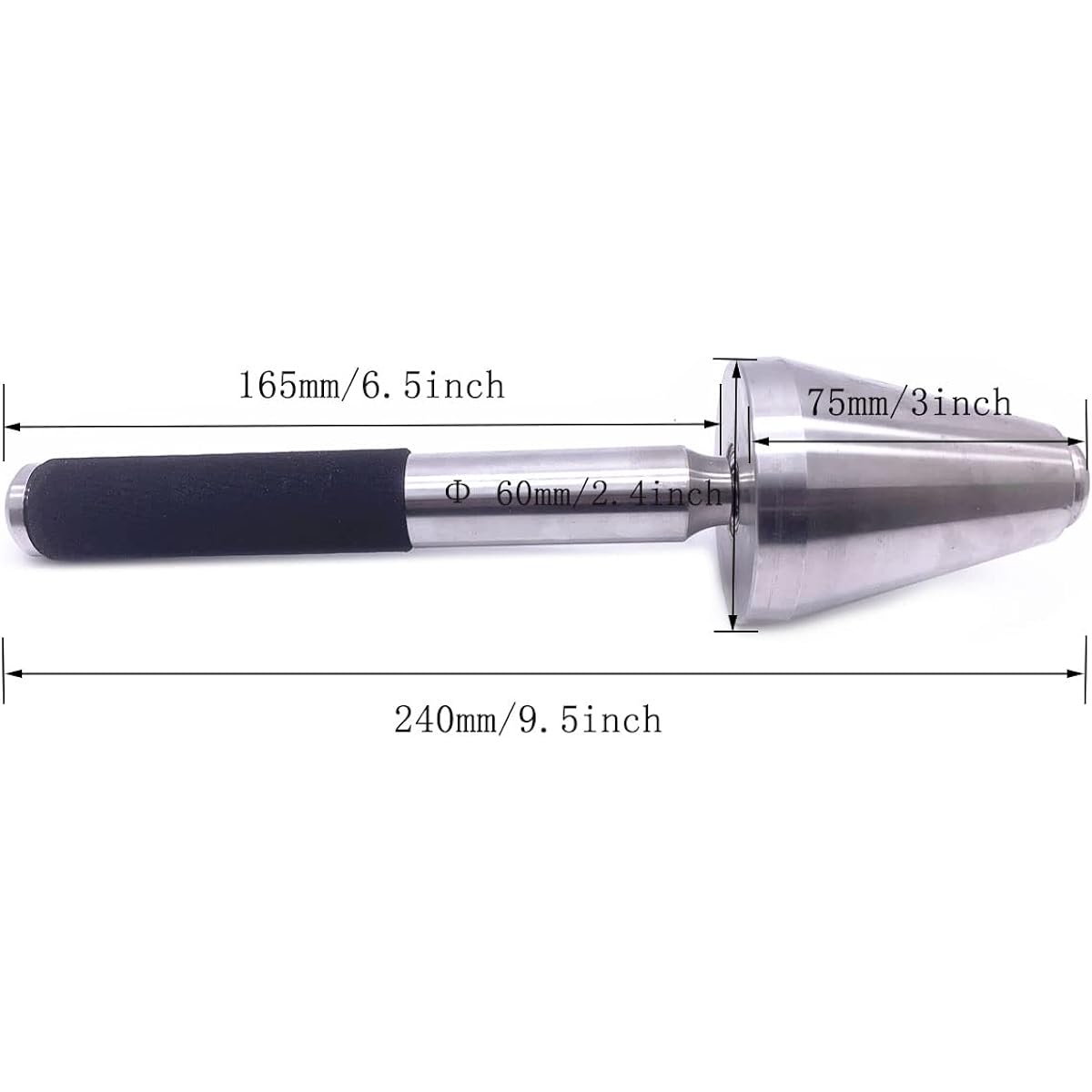 Jiayouy 9.5" Length Heavy Metal Bell Mouth Truing Tool Dent Remover Roller Brass Wind Instrument Horn Trumpet Trombone