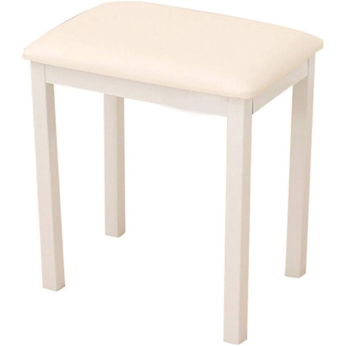 Keyboard Bench Piano Chair PU Leather Piano Stool Electronic Piano Stool Digital Piano Chair Keyboard Stool Elastic Cushion Piano Keyboard Bench (Color: White, Size: 44x30x45cm)