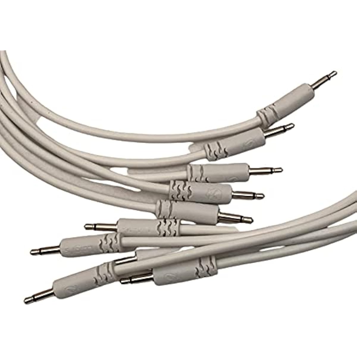 Luigis Modular Supply Spaghetti Urarack Patch Cables - 5 Pack White Cables 6 (15cm)