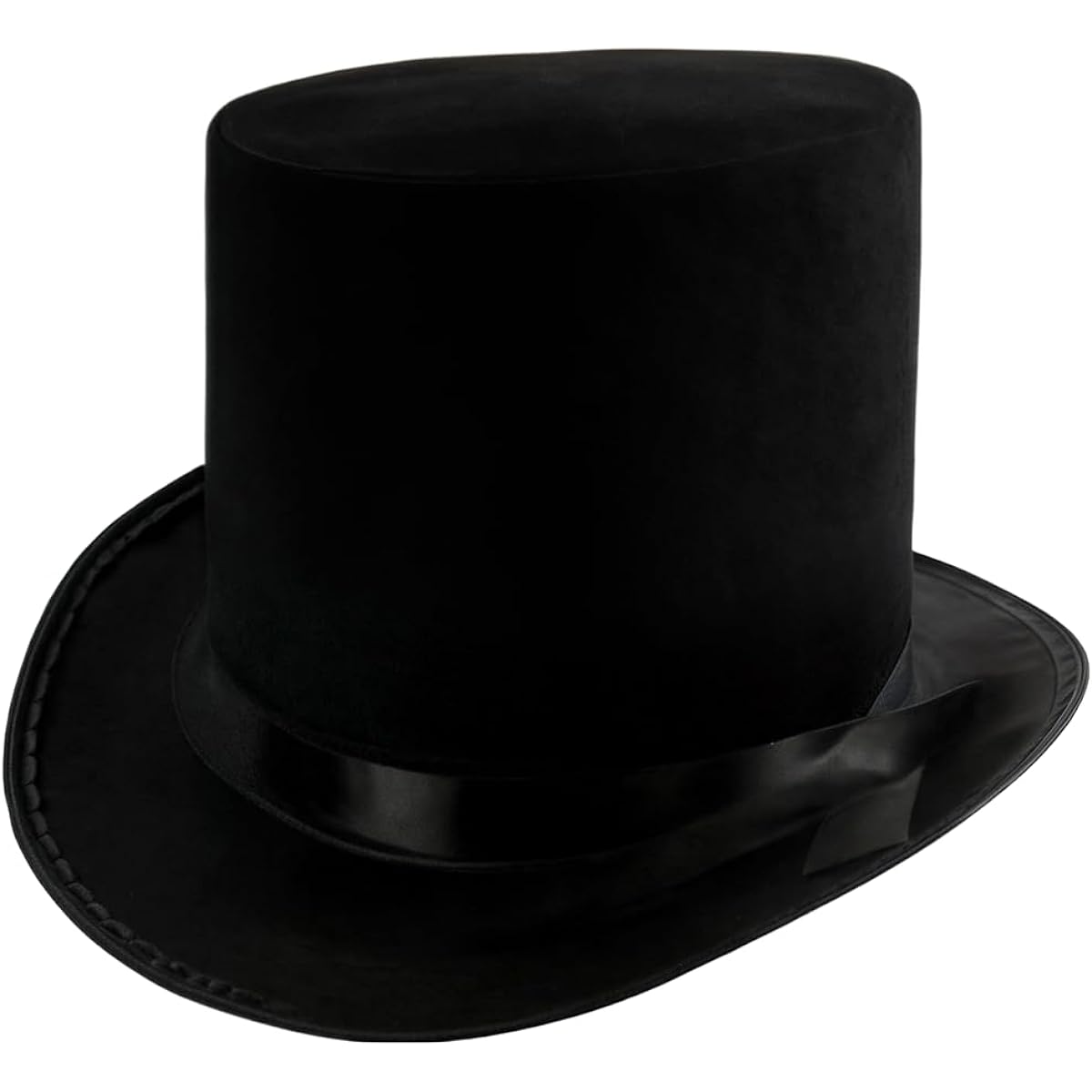 Black Felt Top Magician Costume Hat by Funny Party hats (Black - 1 Pack)