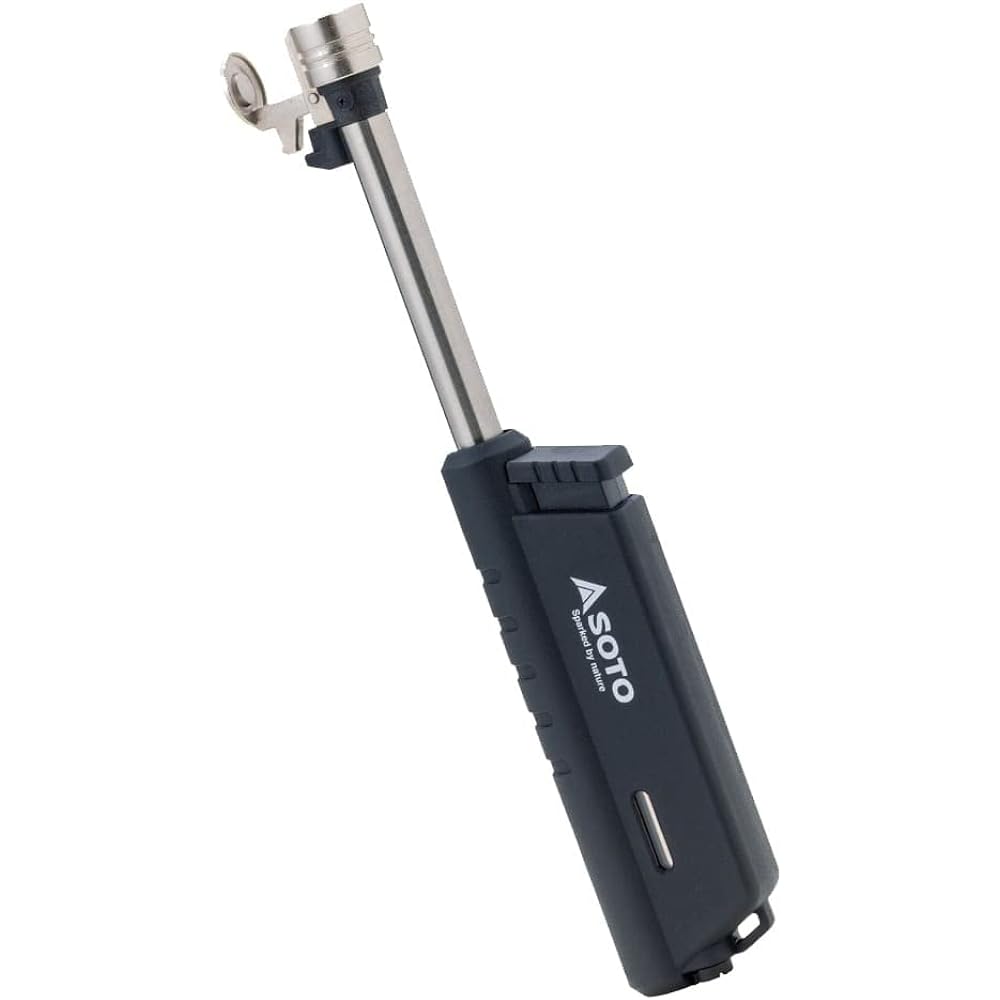 SOTO Made in Japan Small Powerful Windproof Burner Gas Refillable Lightweight Compact Daily Use Climbing Camping Slide Gas Torch ST-487 & Micro Torch ACTIVE Amazon.co.jp Exclusive Silver ST-A486SV [Set Purchase]