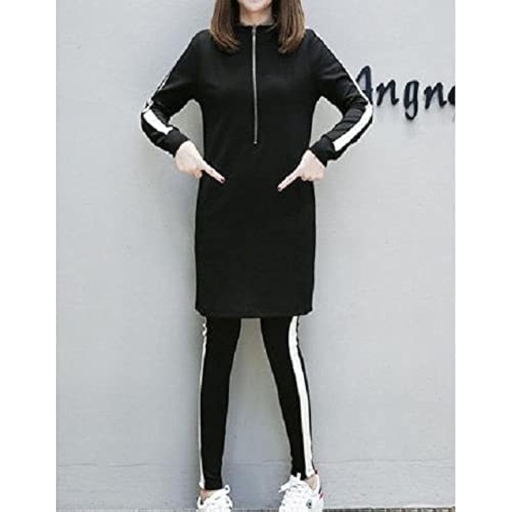 [RED RAY] Setup Jersey Women's Long Parka Top and Bottom Set Slim