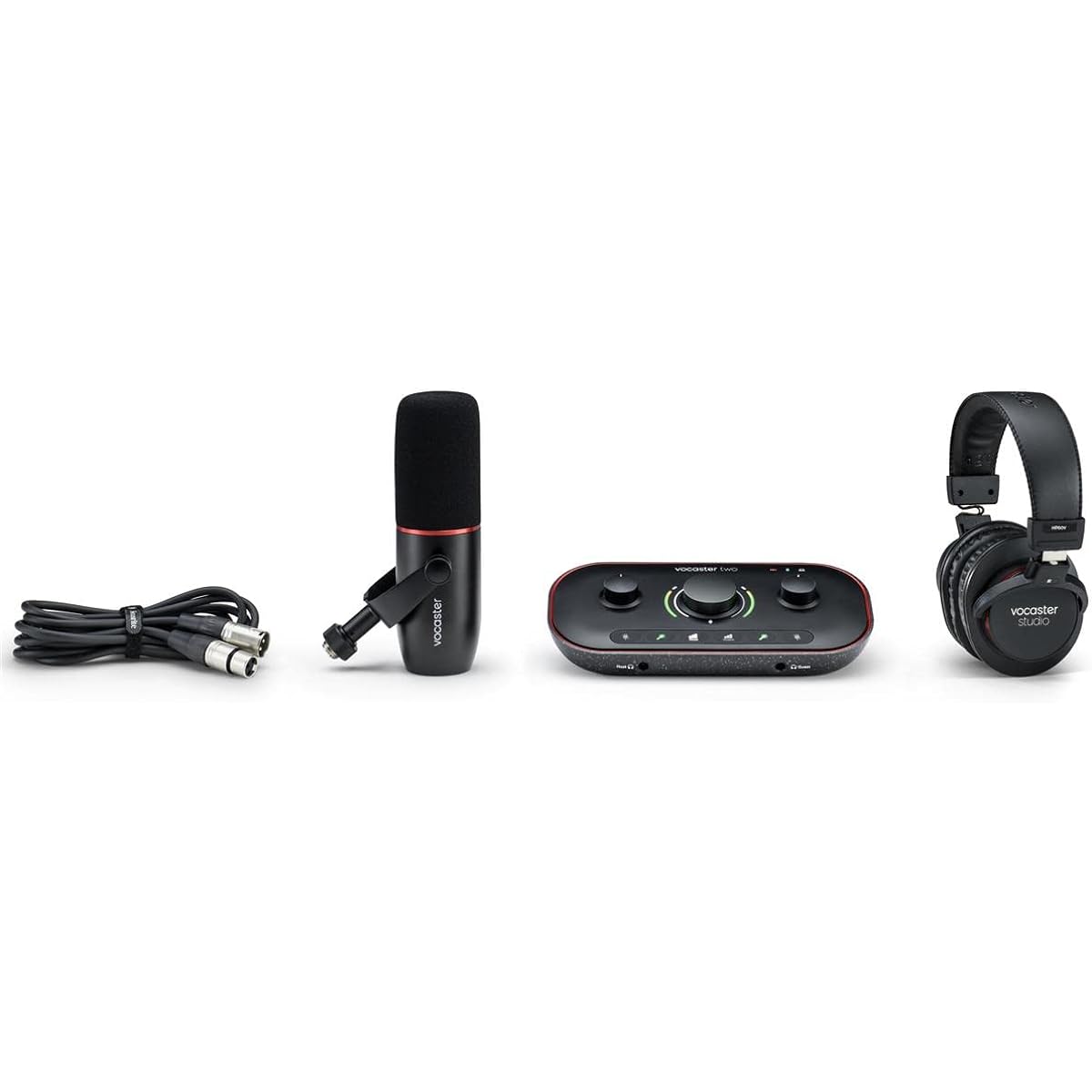 Focusrite Vocaster Two Studio Audio Interface 2ch Input Dynamic Microphone Set with Headphones