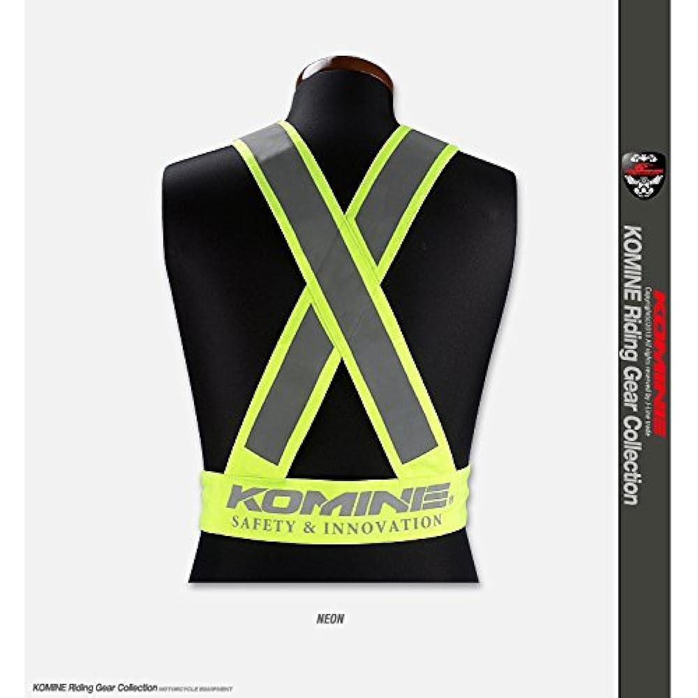 Komine Reflective Night Safety Vest for Motorcycles Yellow Free AK-325 978