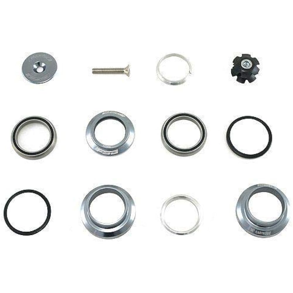 FSA Orbit MX 1-1/8Inches Threadless MTB Road Headset with Top Cap, Gray, NO.20, XTE1634