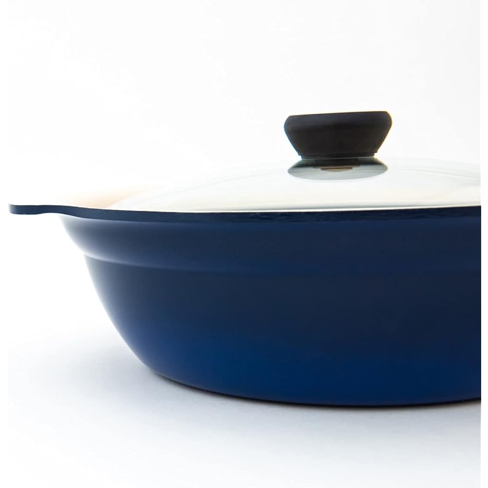 Ceramic clay pot [Kii Blue] (27cm)