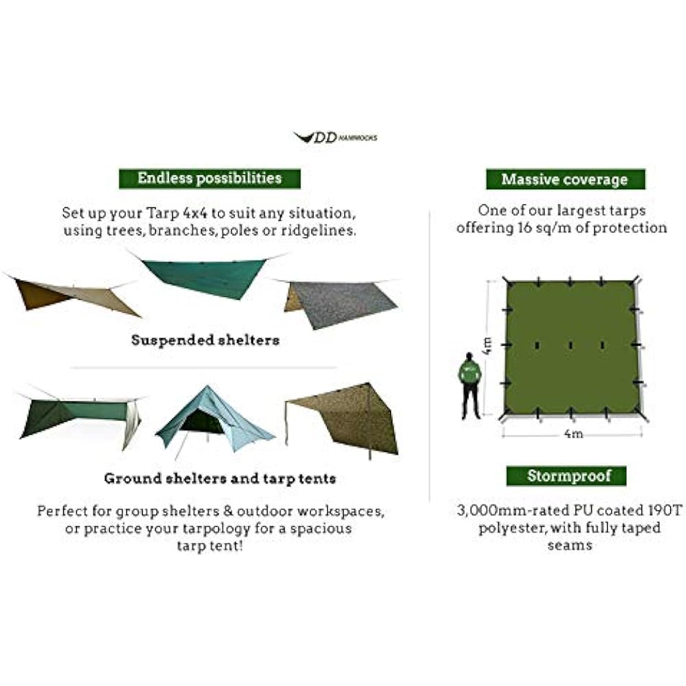 DD Hammocks JAPAN DD Tarp 4×4 Coyote Brown