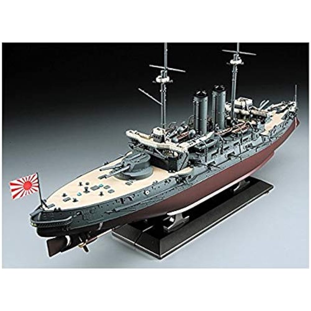 Hasegawa 1/350 Japanese Navy Battleship Mikasa Battle of the Sea of Japan Plastic Model Z21 & 1/350 Japanese Navy Battleship Mikasa Battle of the Sea of Japan Wooden Deck Plastic Model Parts QG48 [Set Purchase]