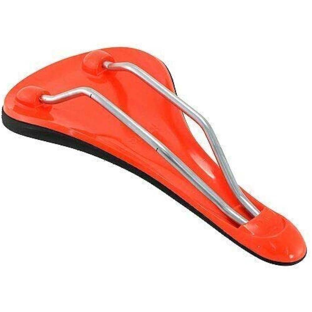 Fabric Scoop Elite Shallow Cro-Mo Rails Road MTB Saddle, Black and Red, VL1790
