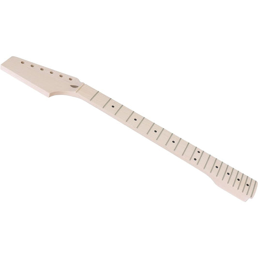 SCUD Electric Guitar Neck Half Paddle (Head Unprocessed) ST Type Maple 1P 305R (12R) Jumbo Fret 22 Frets Left Hand HNK-11/22TL
