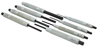RENNSTEIG Parallel pin punch 8 piece set with guide sleeve 457-102-5
