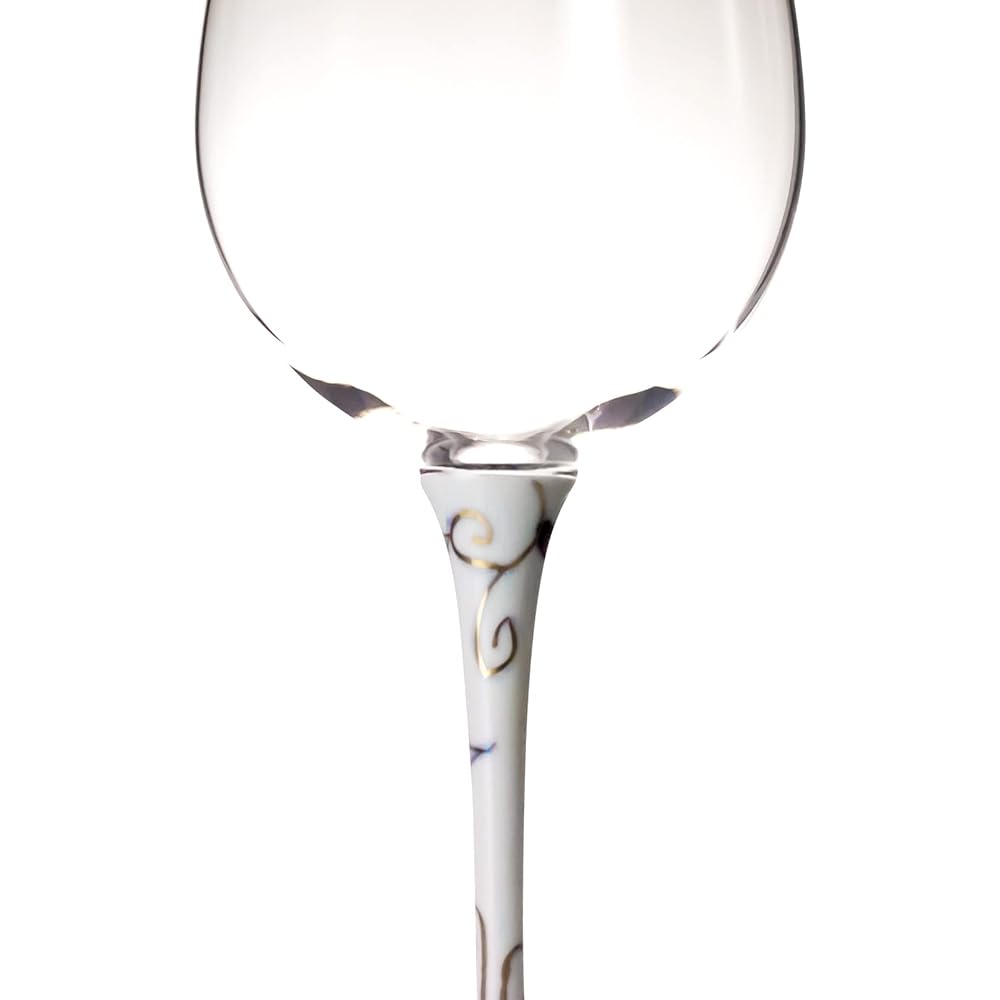 Arita Ware Romantic Glass High Leg Wine Glass Small Dyed Nishiki Grape (Red) RB-2