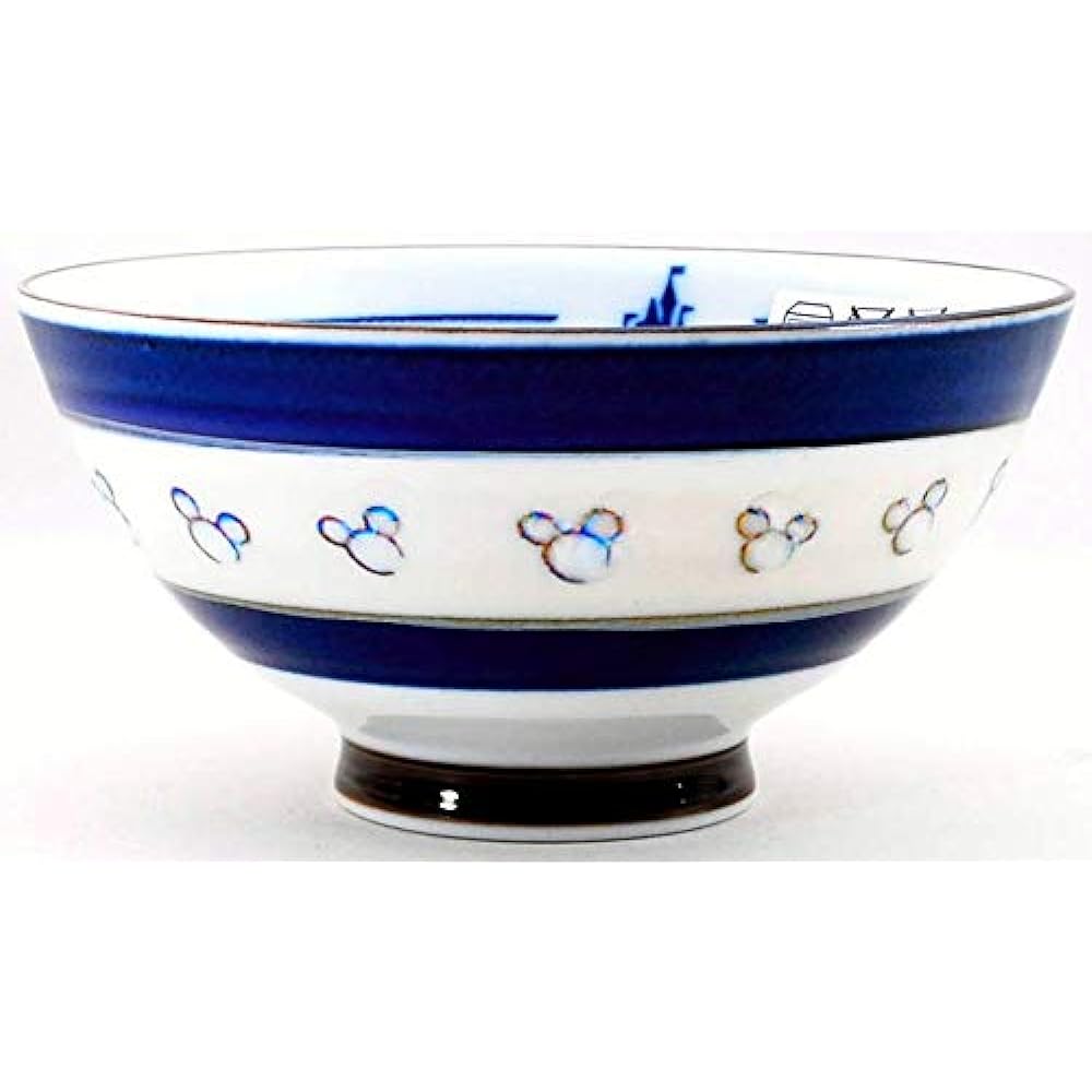 Disney Resort Exclusive Couple Bowl Blue Red Horizontal Line Minnie Mickey