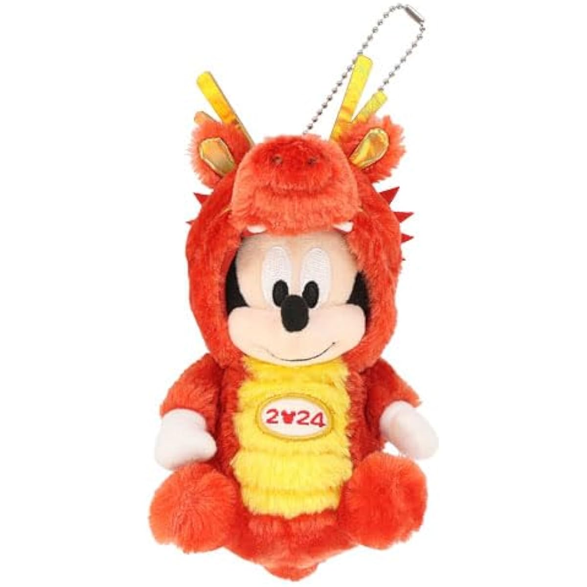 Disney Mickey Mouse Zodiac Plush Badge 2024 New Year Tokyo Disney Resort Exclusive Year of the Dragon