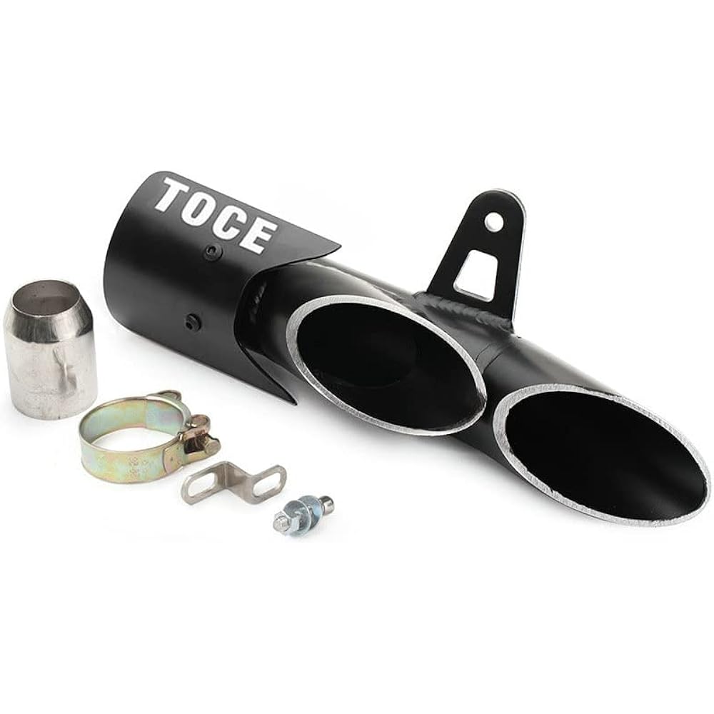 Motorcycle Bike Silencer Slip-on Muffler Bike Muffler Left and Right Muffler General Purpose Inlet 50.8mm Length 340mm