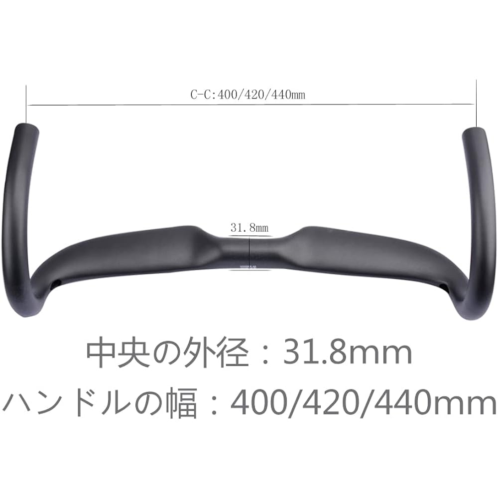 Alfa Pasca Carbon Handlebar Road Bike 31.8 Drop Handlebar Internal Routing Bicycle Drop Handlebar 400/420/440mm Road Bike Carbon Handlebar