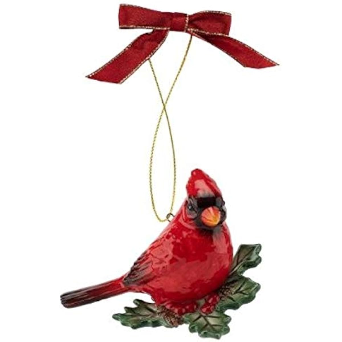 Spode Christmas Tree China Red Cardinal Holiday Hanging Ornament Red Finch Bird