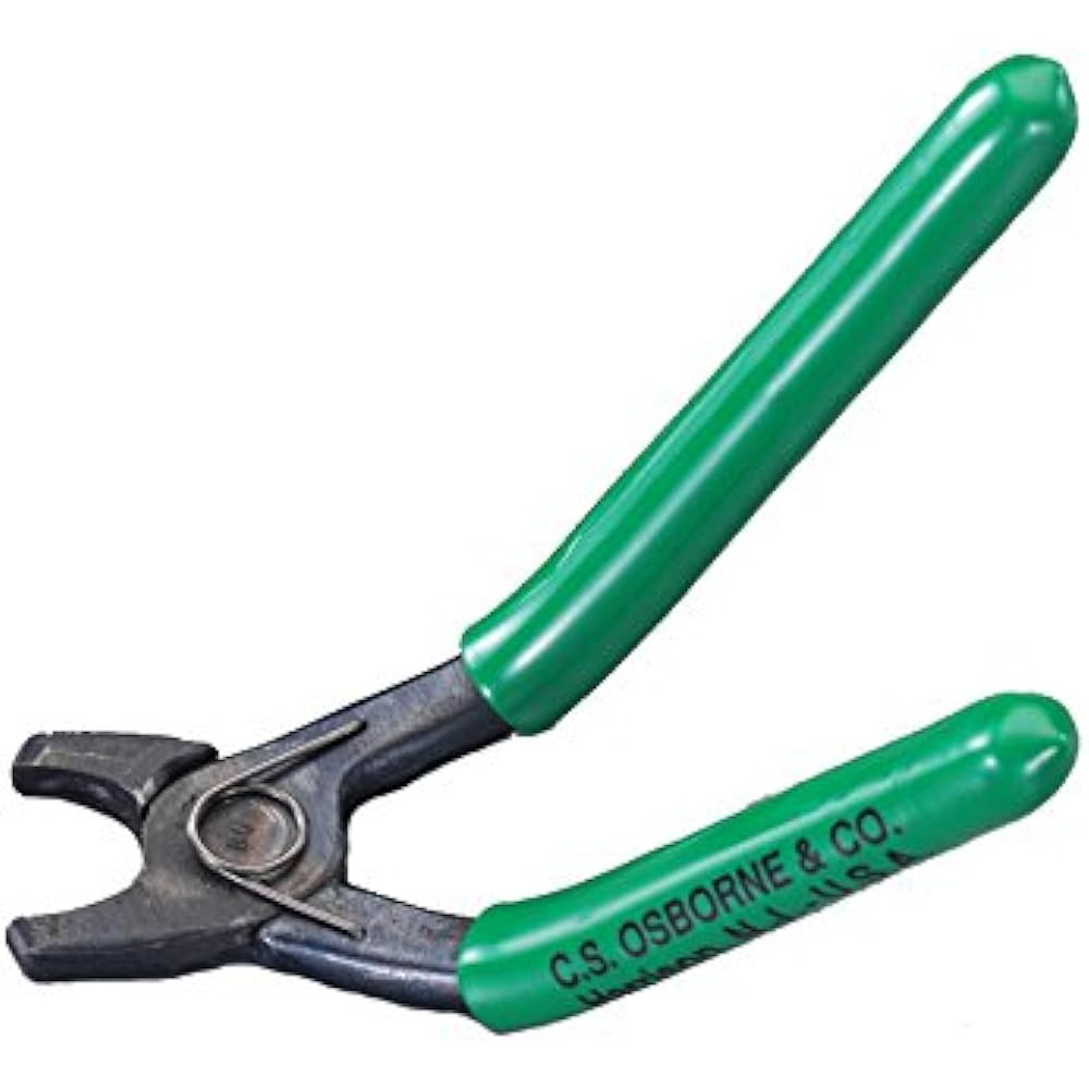 Esco 183mm hog ring pliers (bent type/with spring) EA532XB-3