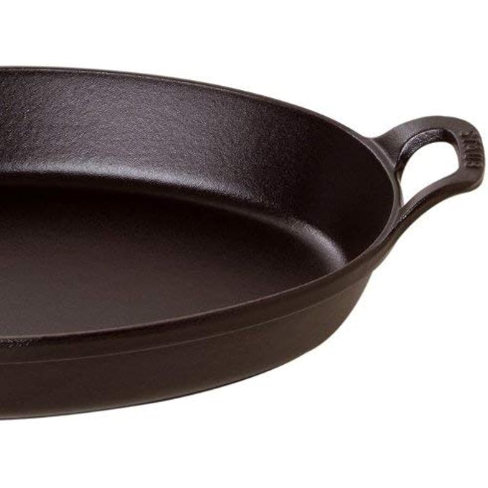 staub "Oval Stackable Dish Black 28cm" Enamel Iron [Authorized Japanese Product] Dish 40509-341