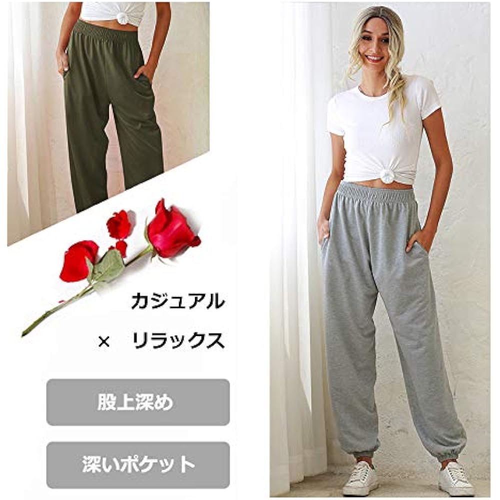 [Wasacci] Jersey Sweat Pants, Trousers, Women's Sportswear, Dance Pants, Yoga Wear, Running, Long Pants, Loose, Large Size, Plain, Breathable, Korean Clothes