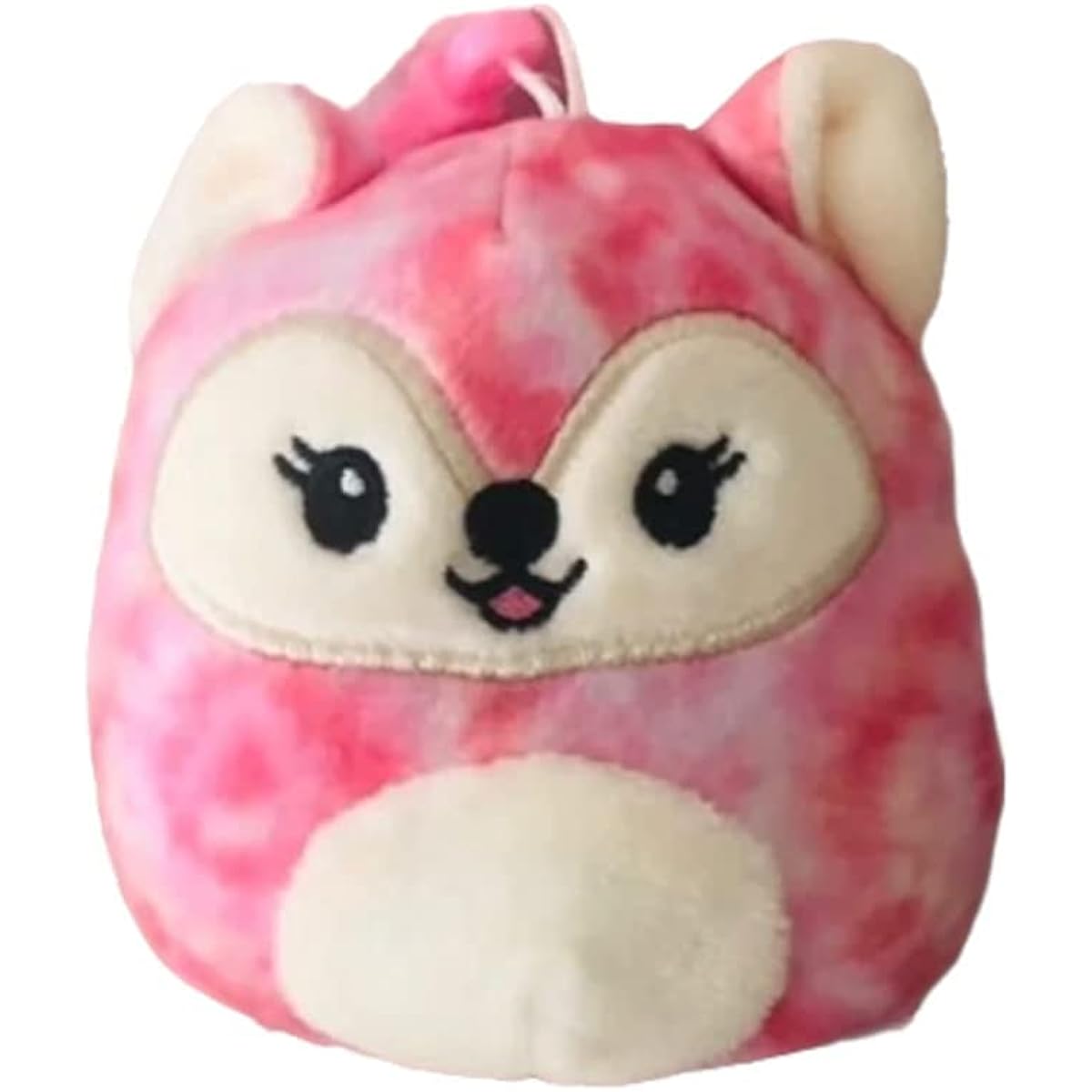 Squishmallow Official Kellytoy 3.5" Clip-on Bag Keychain Backpack Clip Fluffy Plush Animal (Sabine Fox)