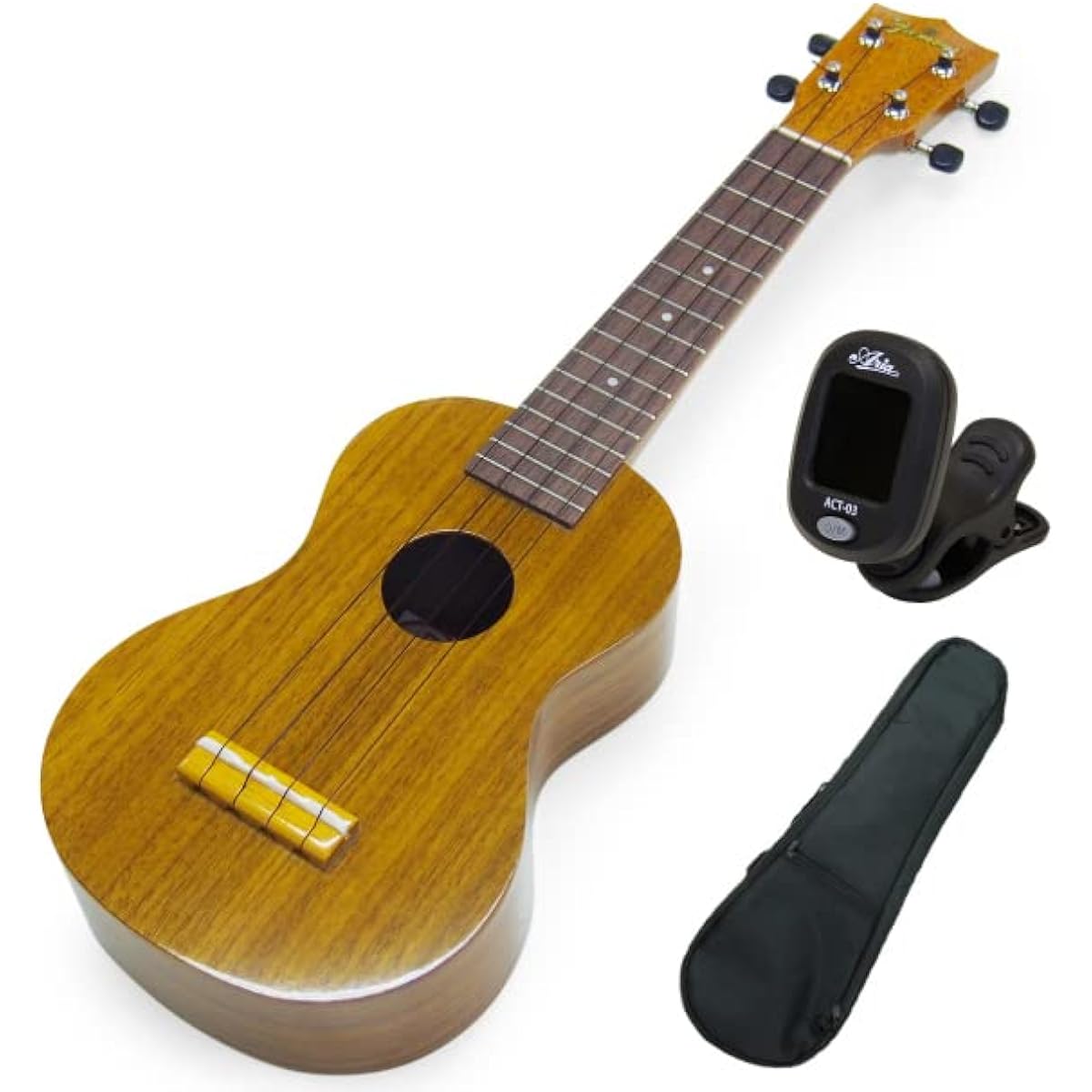 Famous Japanese Ukulele FS-EB1 Soprano Walnut EBI SOUND Original Model with Tuner Soft Case (Made in Japan)(u)