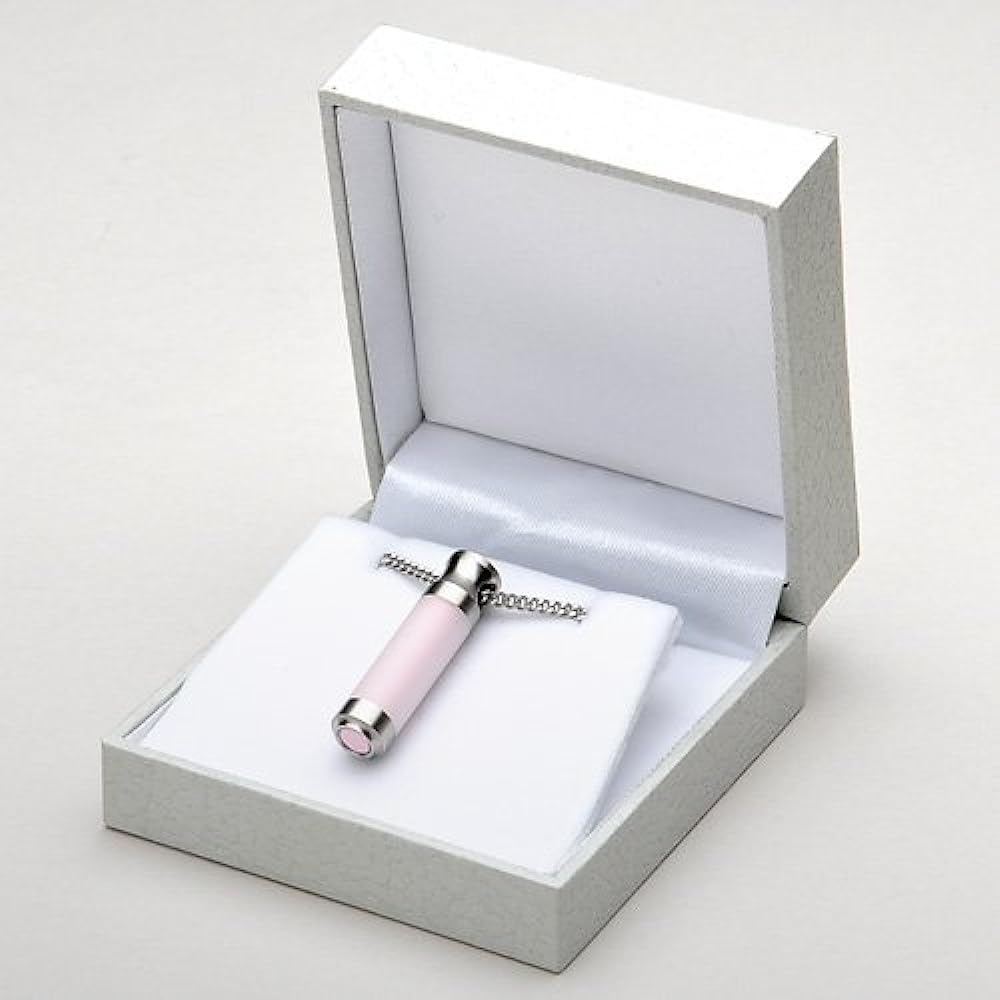 Buddhist Altar Shop Takita Shoten Grief Pendant (Ashes Pendant) Pink (Height 32mm x Diameter 7.8mm)◆Ashes Pendant/Ashes Sharing◆Memorial Service on Hand [Certificate issued by Takita Shoten included]