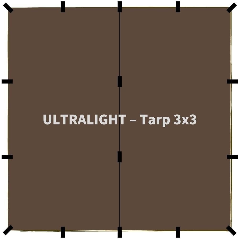 [BUSHMEN travel gear] [BUSHMEN travel gear] Tarp ULTRALIGHT 3x3 Tarp Ultralight Japanese genuine product