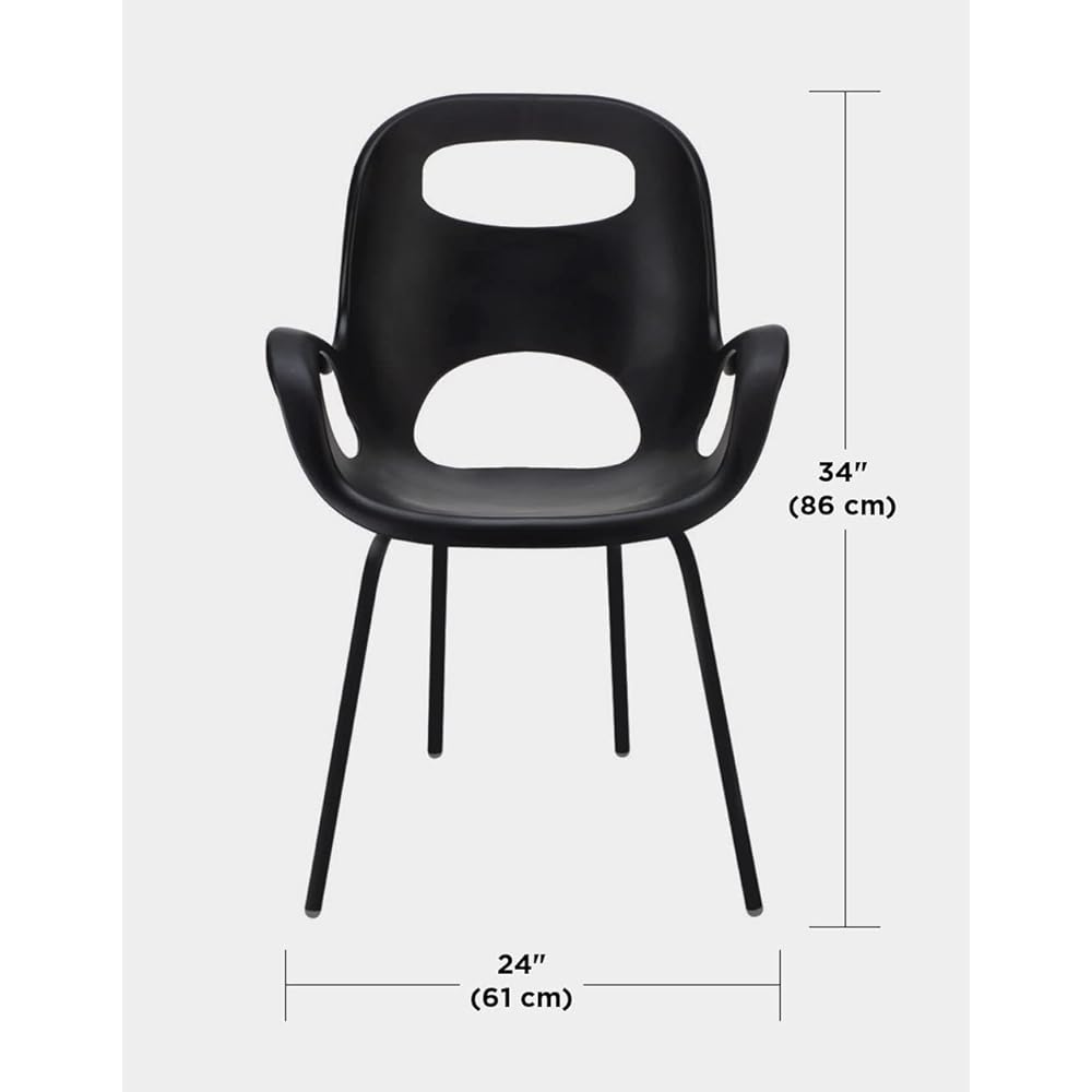 umbra chair lightweight armrest indoor outdoor design interior compact furniture stacking chair OH CHAIR 2320150149 charcoal