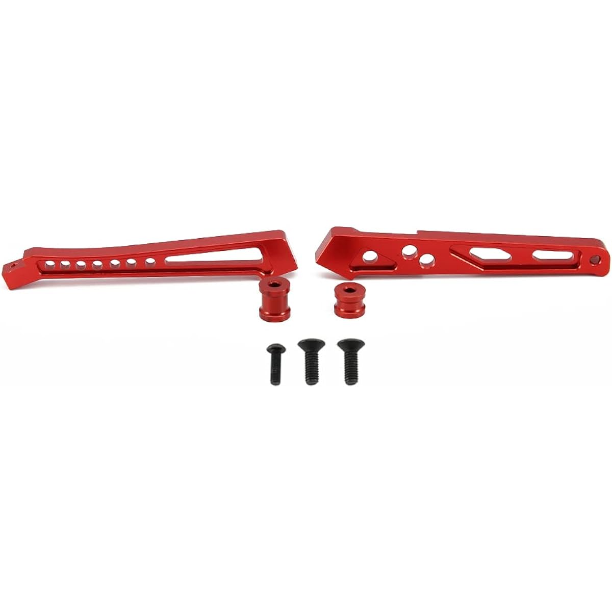 RCAWD Aluminum Center Chassis Brace Set for Arrma 1-8 Notorious Outcast Typhon Vehicles Hop-Up Upgrade Parts (Red)