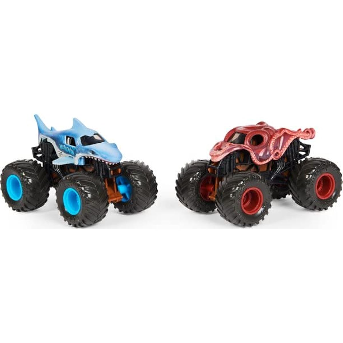 Monster Jam 1:64 2 pack (color change) Megalodon vs. Octon8er