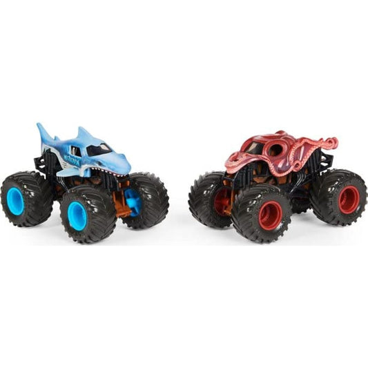 Monster Jam 1:64 2 pack (color change) Megalodon vs. Octon8er