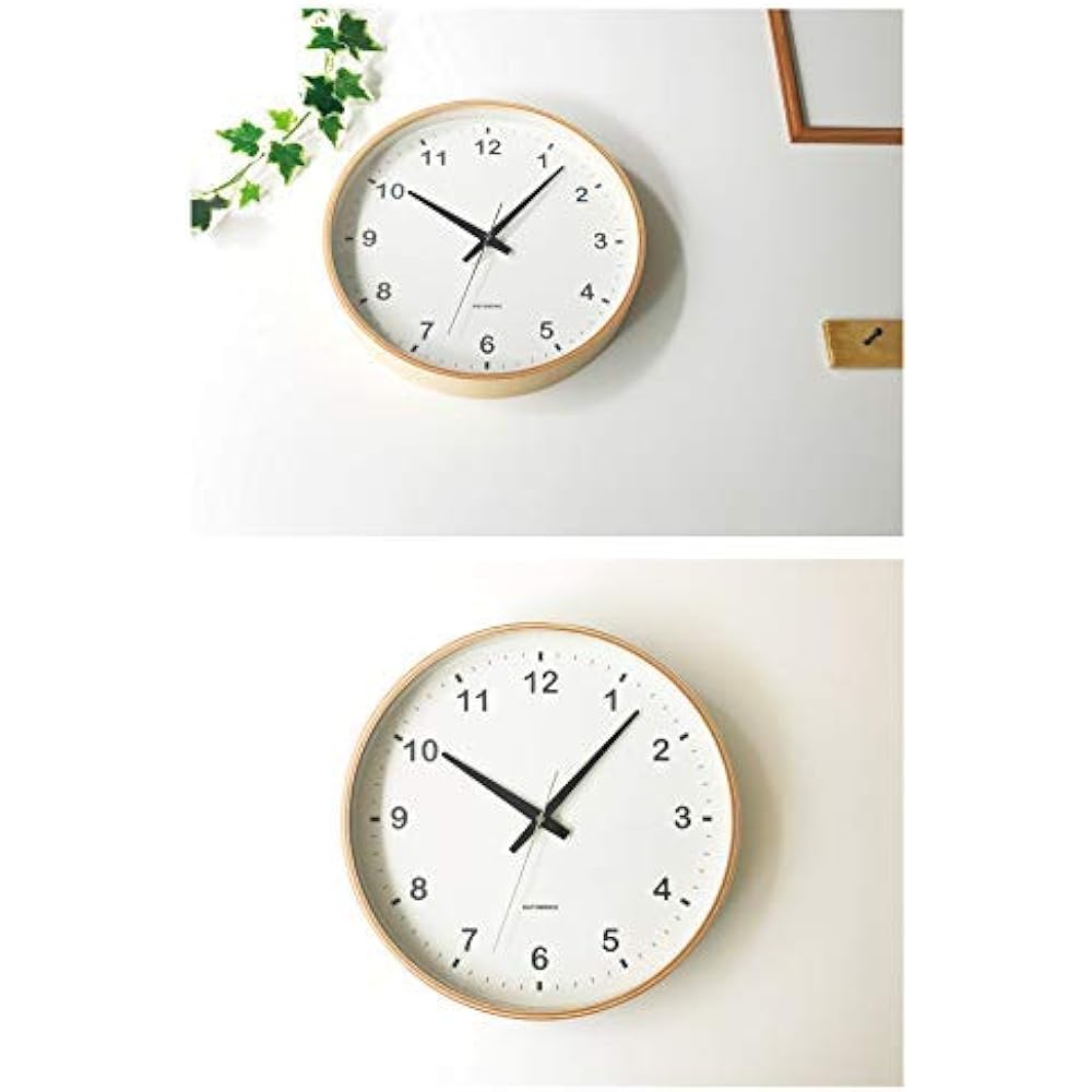 KATOMOKU plywood clock natural sweep (continuous second hand) km-33L φ304mm (quartz clock)