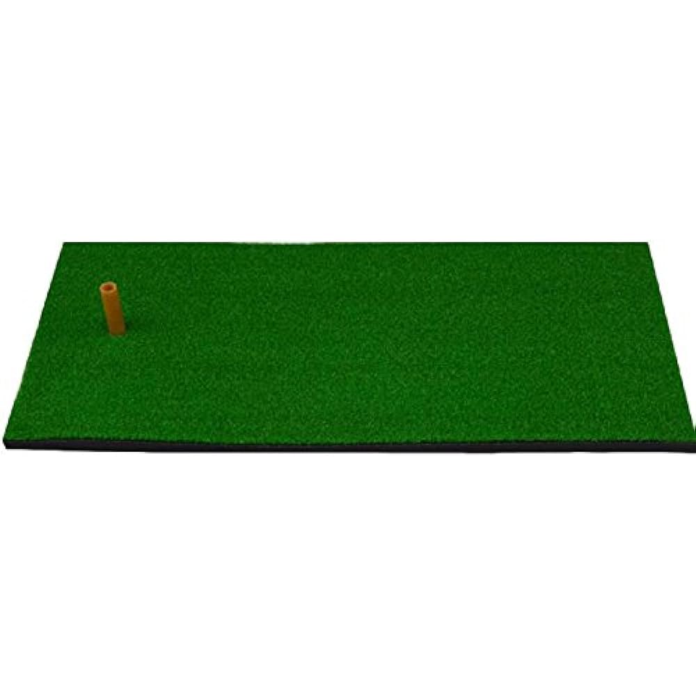 [SCGEHA] Golf Practice Thick Shot Mat 60cm x 30cm Thickness 1cm Artificial Grass Colored Urethane Ball Cushion Ball Comes with 2 Tees (Shot Mat and Urethane Ball Set)
